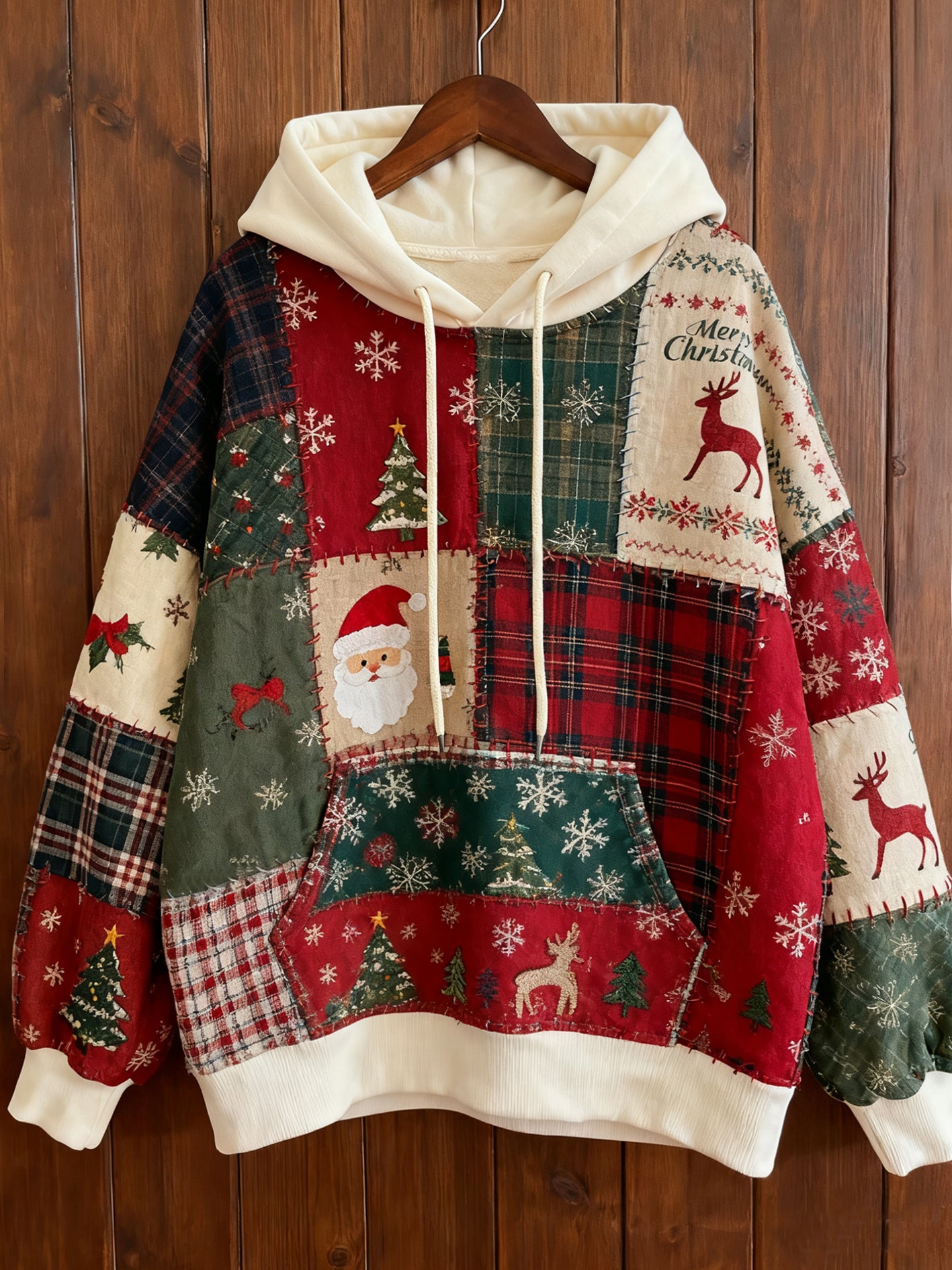 Women's Christmas Print Casual Hoodie