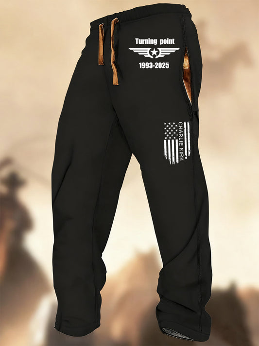 Men's Vintage Free American Casual Commemorative Pants
