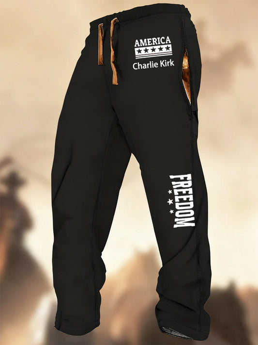 Men's Vintage Free American Casual Commemorative Pants