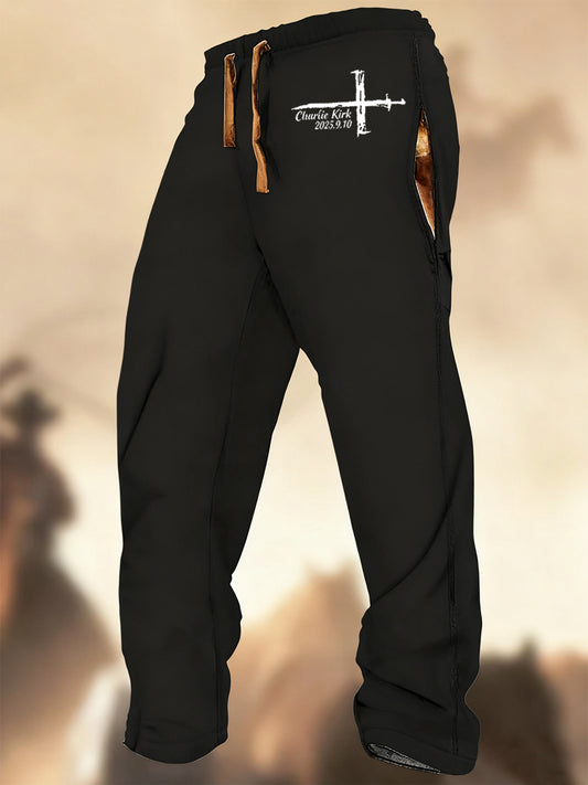 Men's Vintage Free American Casual Commemorative Pants