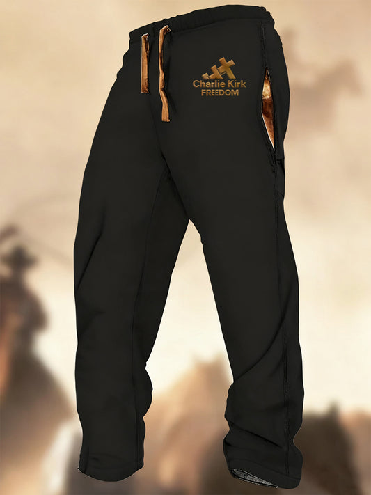 Men's Vintage Free American Casual Commemorative Pants