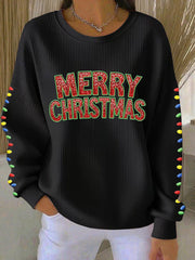 Women’s Merry Christmas sweatshirts Black / S