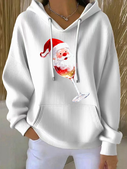 Women's   Santa Claus  Printed Hoodie