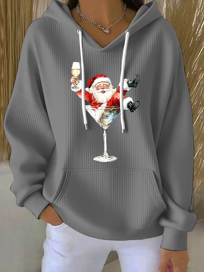 Women's   Santa Claus  Printed Hoodie