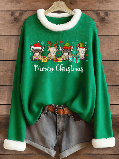 Women's  Santa Claus Printed Tops