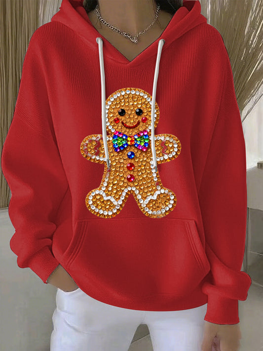 Women's Christmas Print Casual Hoodie