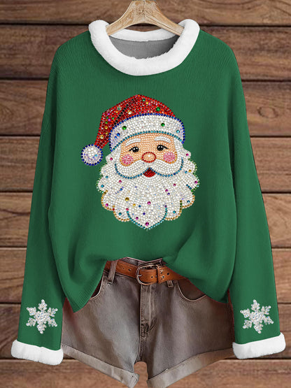 Women's Christmas Pattern Furry Top