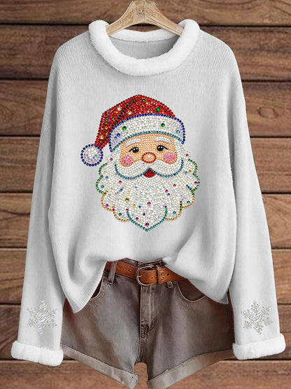 Women's Christmas Pattern Furry Top