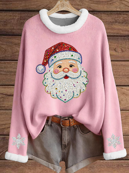 Women's Christmas Pattern Furry Top