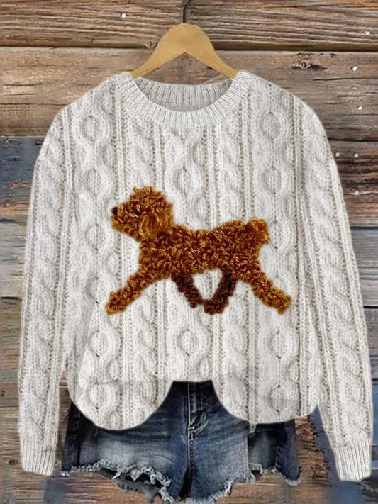 Women's Vintage Animal Print Comfort Casual Sweater