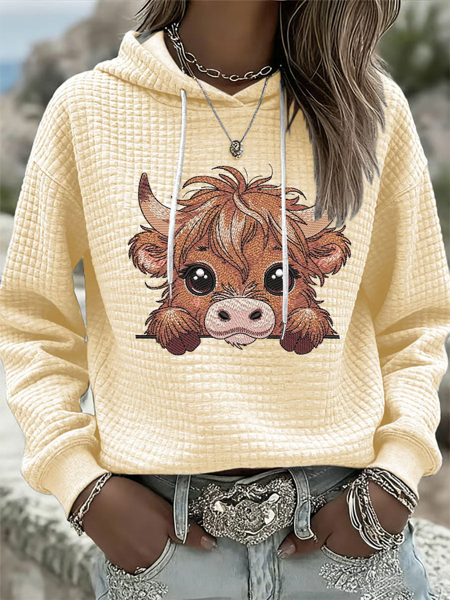 Women's Highlander Waffle Print Hoodie