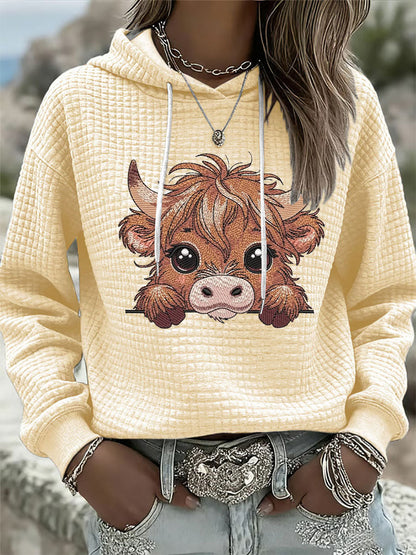 Women's Highlander Waffle Print Hoodie