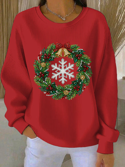 Women's Christmas Print Casual Sweatshirt