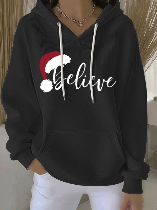 Women's Christmas Print Casual Hoodie