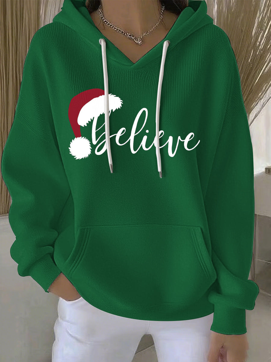 Women's Christmas Print Casual Hoodie