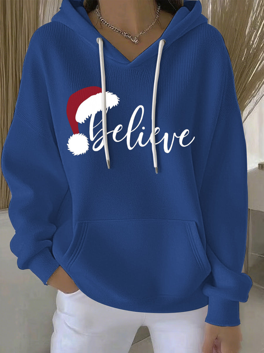 Women's Christmas Print Casual Hoodie
