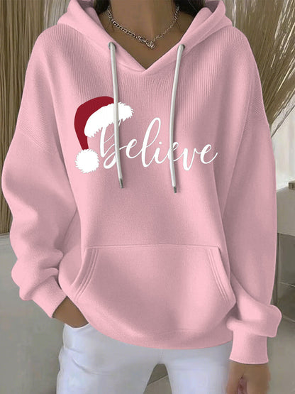 Women's Christmas Print Casual Hoodie