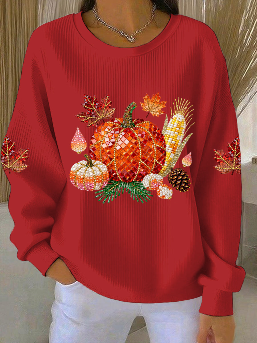 Women's Thanksgiving Print Casual Sweatshirt