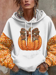 Women’s Thanksgiving Pumpkin Hoodie White / S