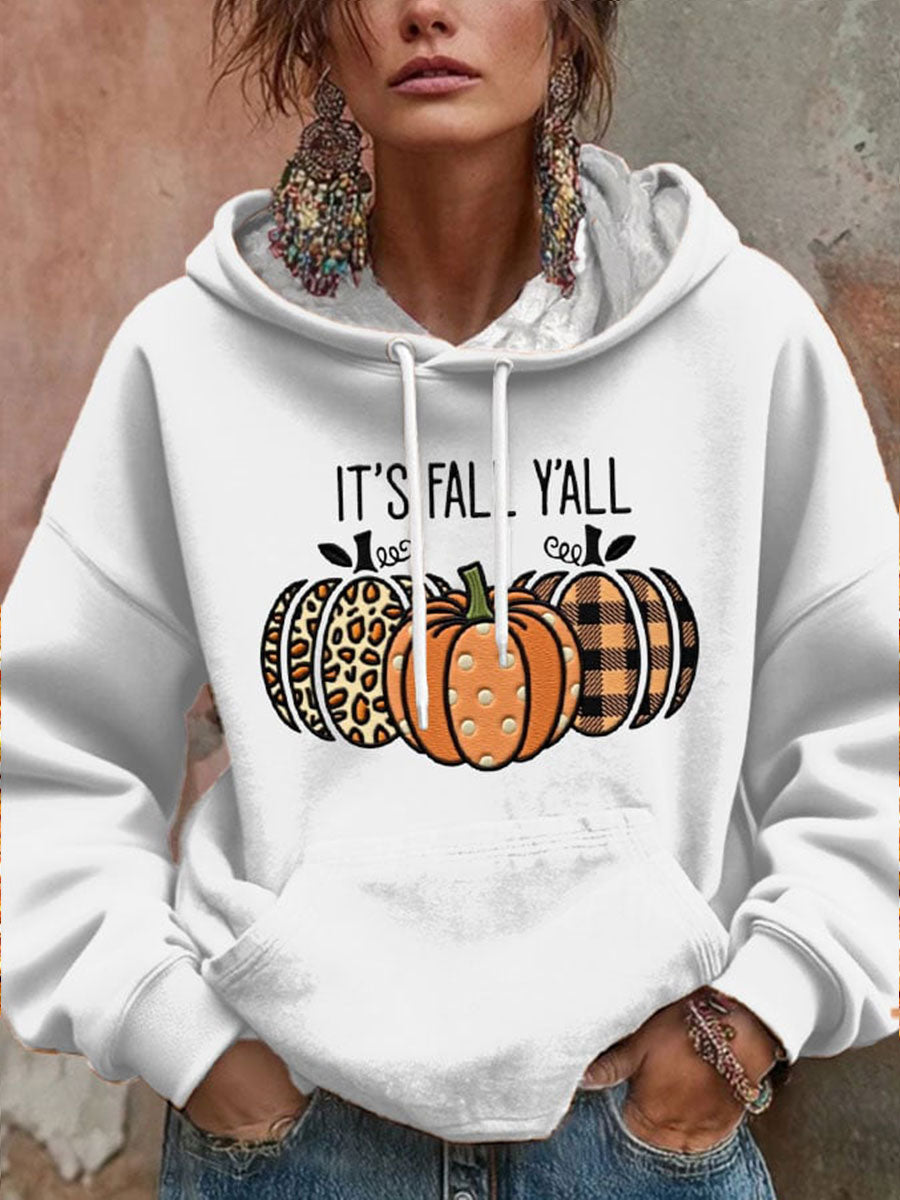 Women’s IT’S FALL Y’ALL Hoodie White / S