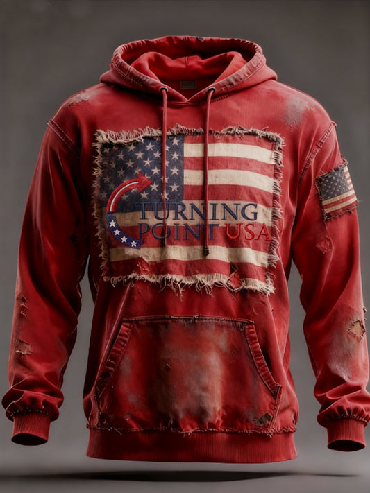 Men's Charlie Kirk Turning Point USA Trump Commemorative Hoodie
