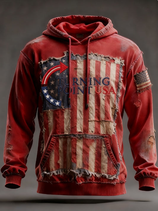 Men's Charlie Kirk Turning Point USA Trump Commemorative Hoodie