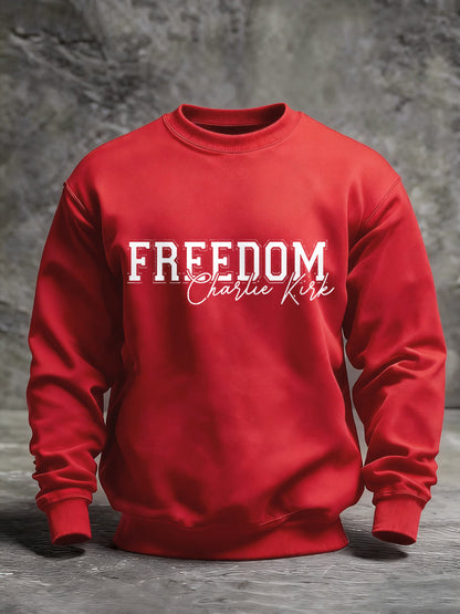 Men's Freedom USA Flag Print Sweatshirt