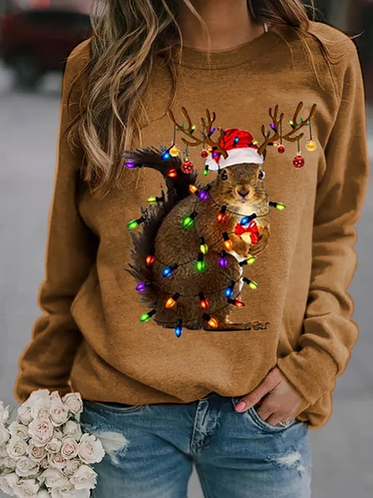 Women's Christmas raglan sleeve sweatshirt