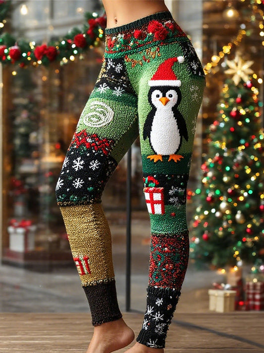 Women's Vintage Christmas Print Leggings