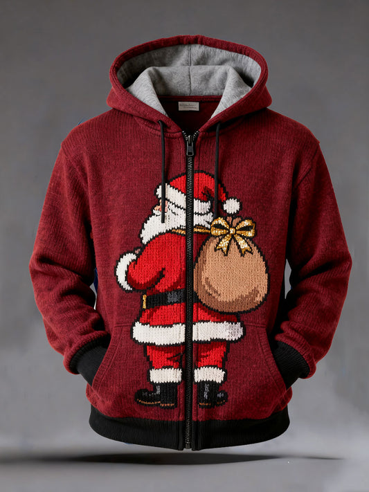Men's Santa Oversized Drop-Shoulder Hoodie With Pockets