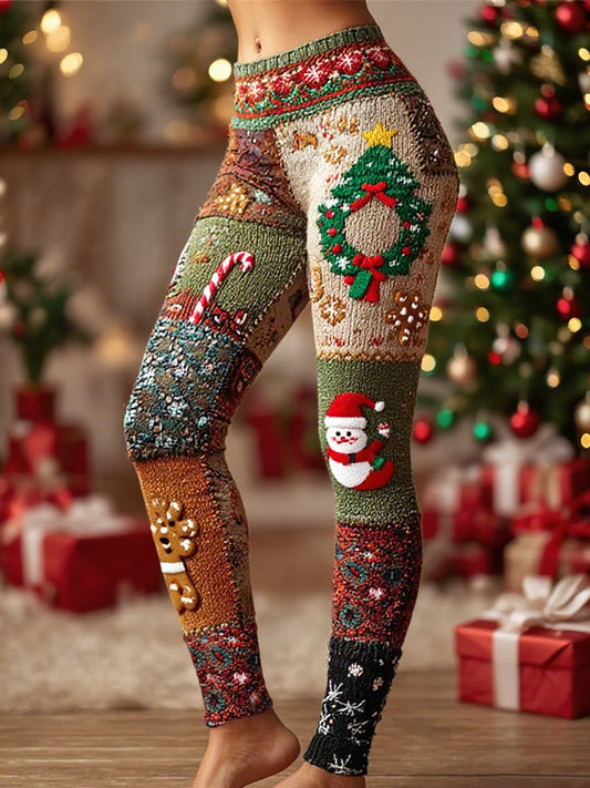 Women's Vintage ChristmasPrint Leggings