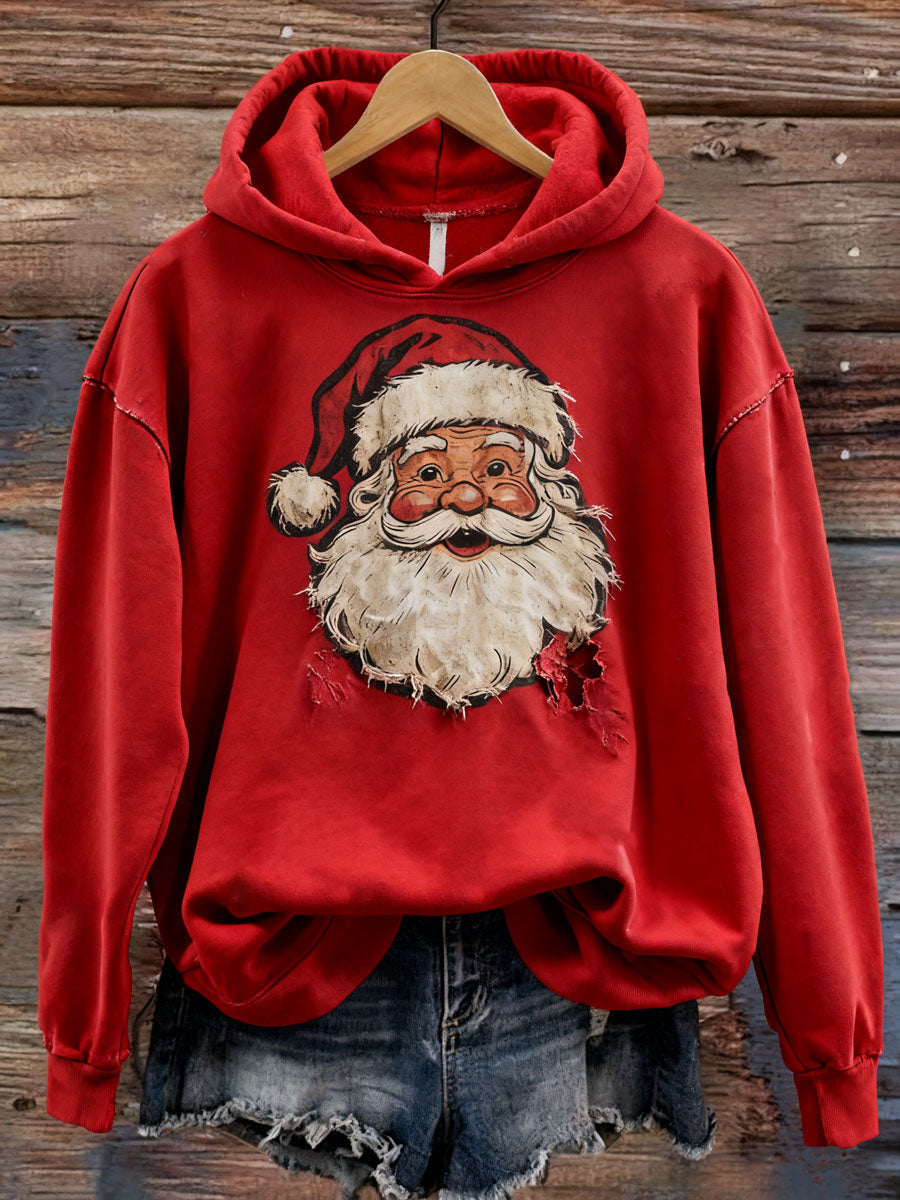 Women’s Christmas Print Casual Hoodie Red / S