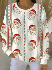 Women’s Christmas Santa Sweater White / S