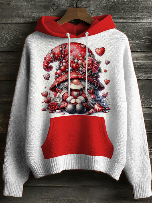 Women's Santa Claus Hooded Long Sleeved Sweater