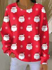 Women’s Christmas Print Casual Sweatshirt As picture / S