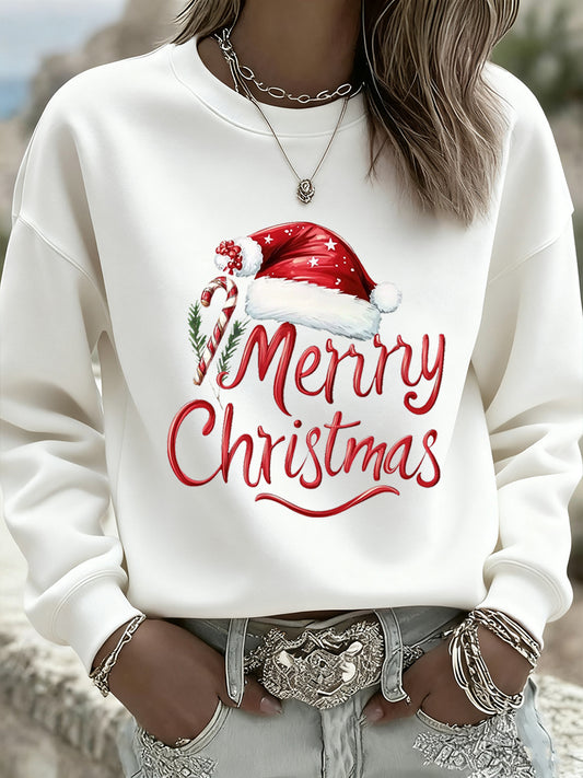 Women's Christmas Vintage Animal Floral Art Casual Sweatshirt Top