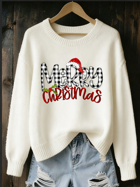 Women's Christmas Animal Print Souvenir Sweater