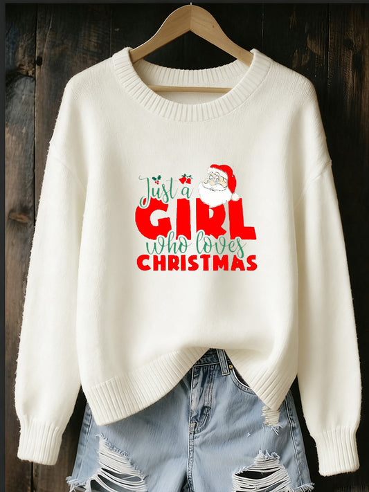 Women's Christmas Animal Print Souvenir Sweater