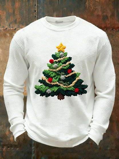 Men's Christmas Waffle Casual T-shirt