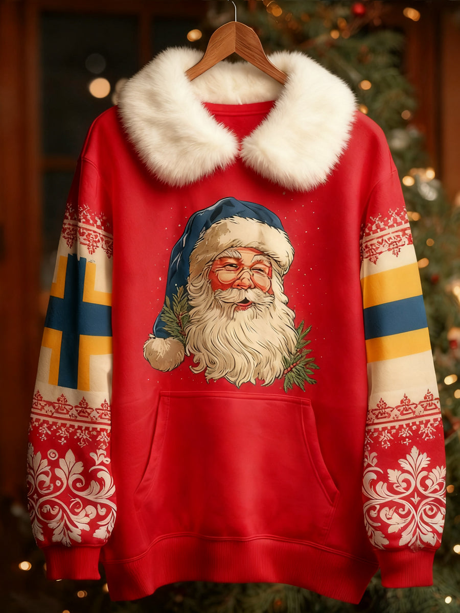 Damer jultomten tryck hår ledare ärmade garderobe