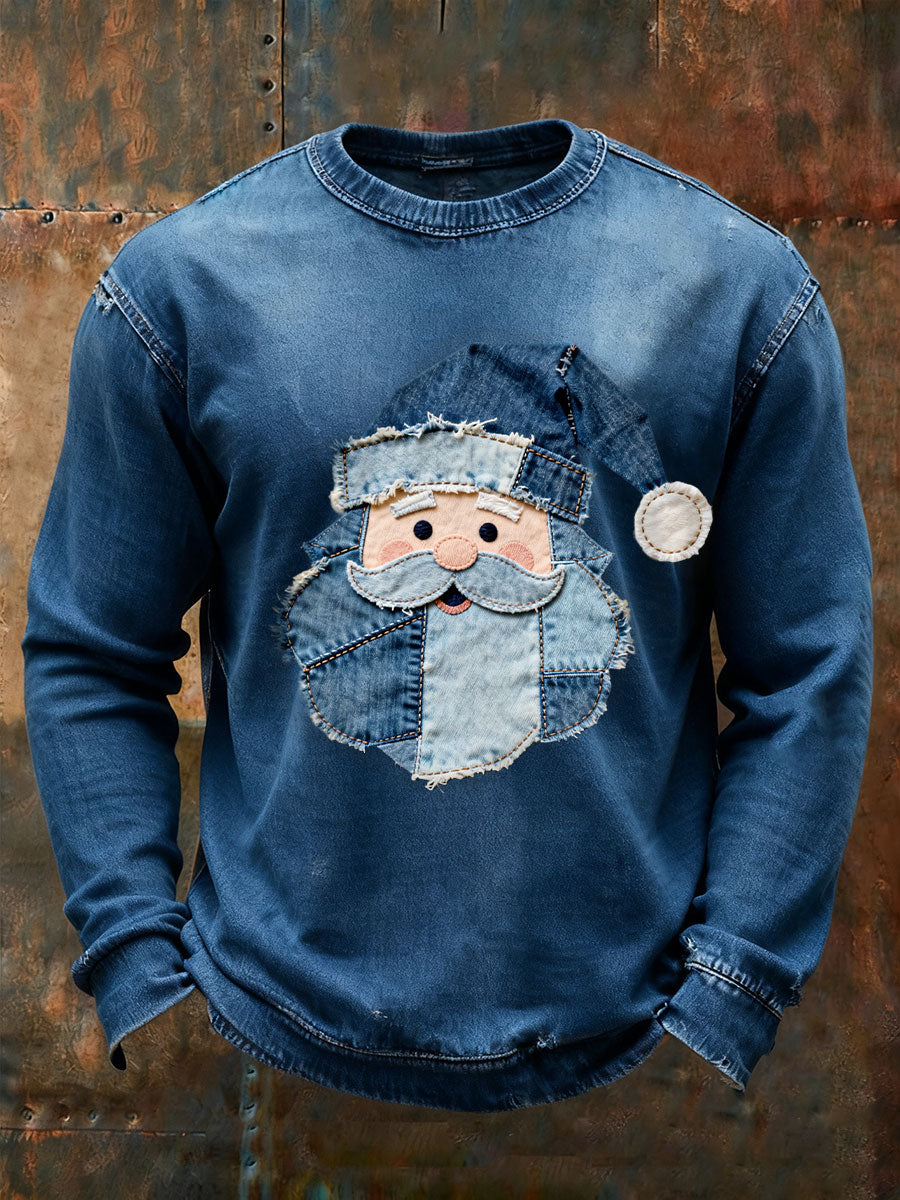 Men's Santa Claus Print Casual Sweatshirt