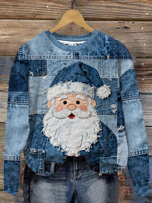 Women's Santa Claus Print Casual Sweatshirt