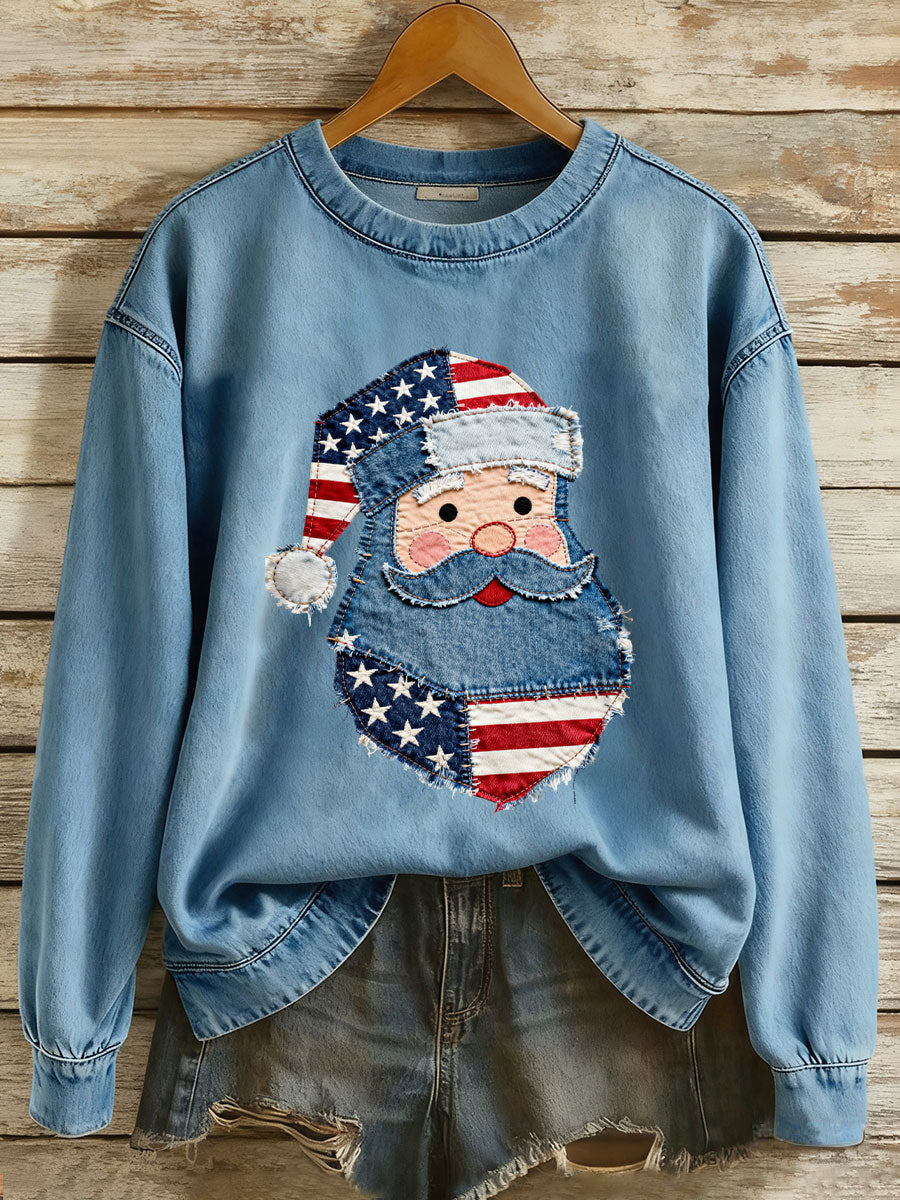 Women's Santa Claus Print Casual Sweatshirt