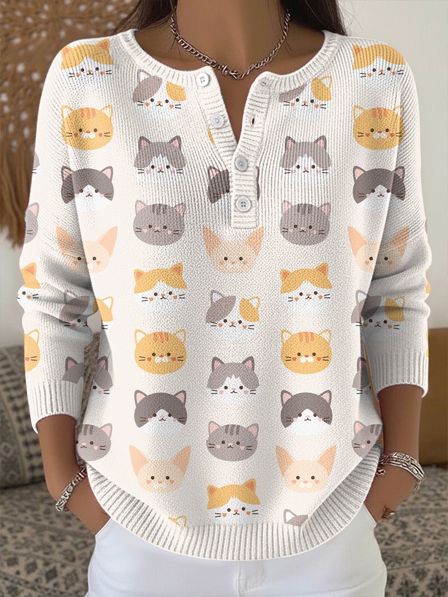 Women's Animal Print Knit Top