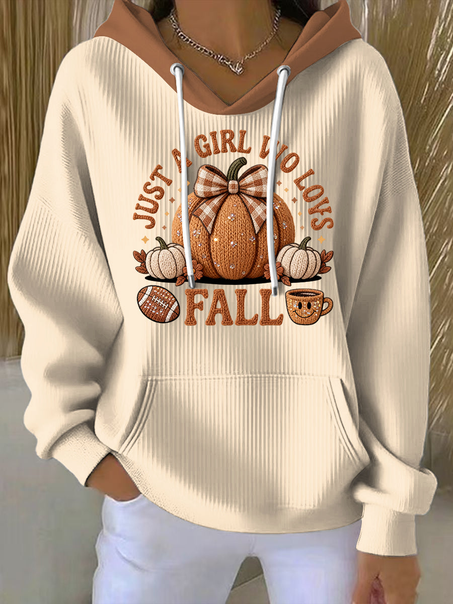 Women's Thanksgiving Pumpkin Latte Casual Hoodie