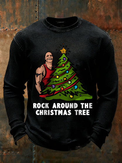 Men's Rock Around The Christmas Tree Long-Sleeve T-Shirts