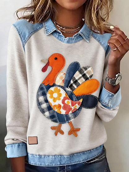 Women's Thanksgiving Print Top
