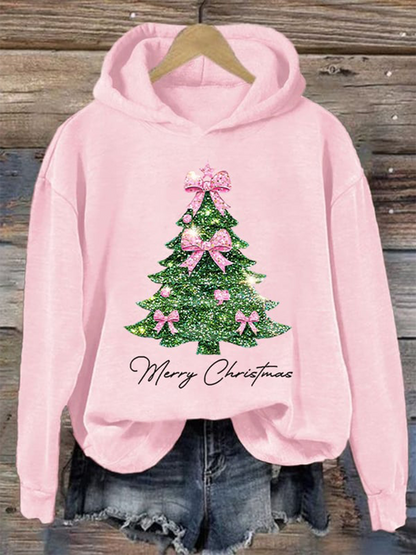 Women's Christmas tree print Regular Sweatshirt
