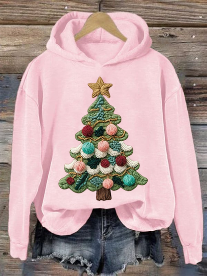 Women's Christmas tree print Regular Sweatshirt