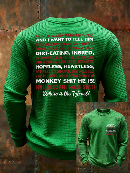 Men's Christmas Waffle Casual T-Shirt